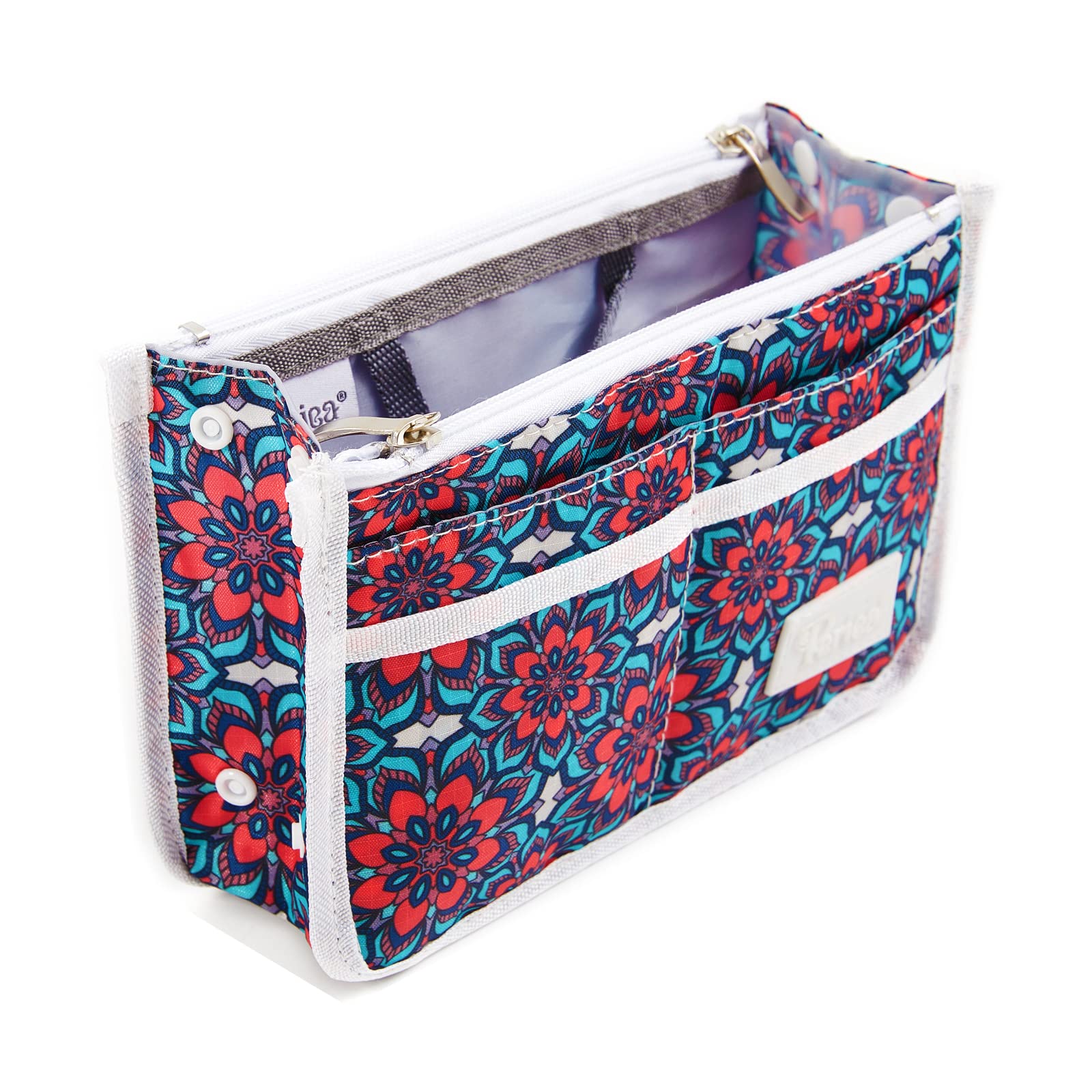 Periea 'Signature' Luxury Handbag Organiser Insert - 3 Sizes - (Seafoam Waves, Large) — view 56