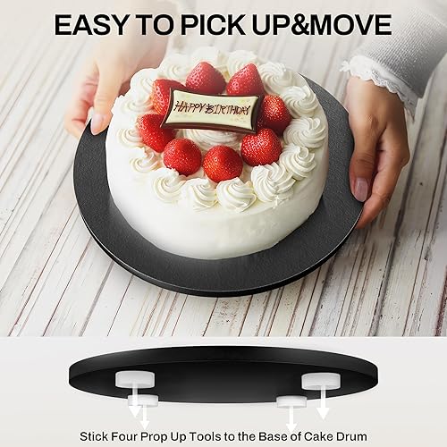 Miniatura 5 de Paquete de 4 tambores para pasteles de 8 pulgadas a prueba de grasa, tambor redondo sólido para tartas, suministros de decoración a prueba de