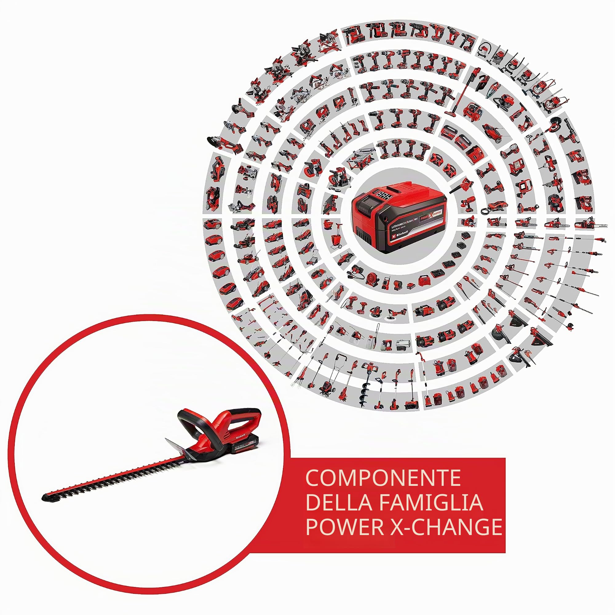 Einhell Tagliasiepi a batteria GC-CH 1846 Li Kit (1x2,0Ah)