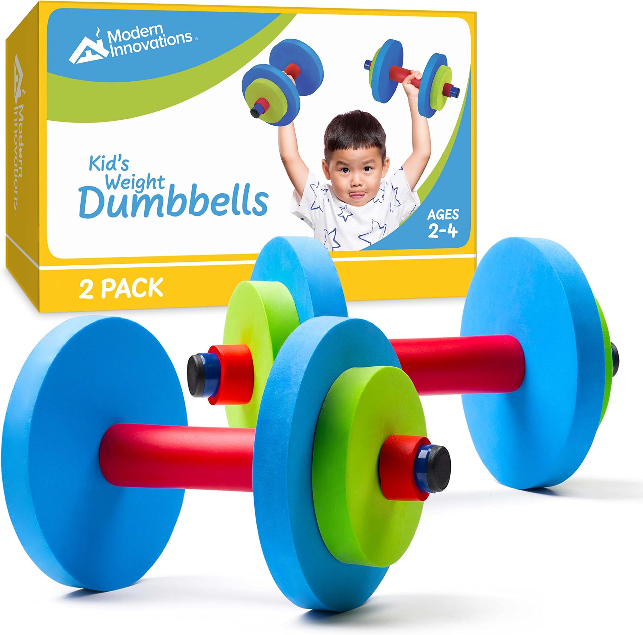 Modern Innovations Kids Weight Set Toy, Baby Workout Weights, Fun Fitness and Exercise Equipment for Toddlers