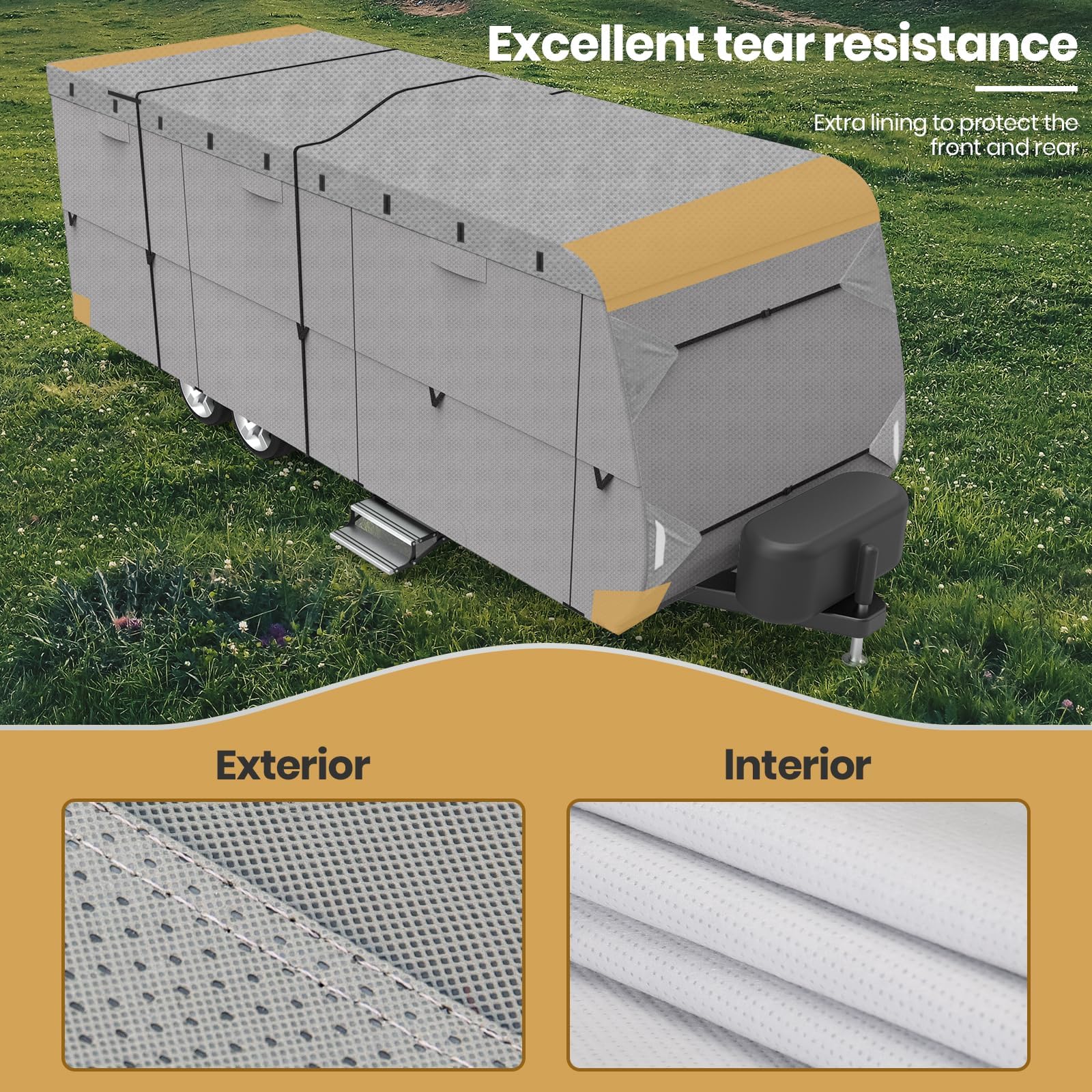 Leader Accessories - Funda de 3 capas de polipropileno para remolque
