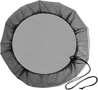 Net Cover for Rain Barrel Net Cover for Rain Barrel Filter Mesh Water Tank Adjustable Drawstring Rainwater Protector Screen for Garden(80CM)