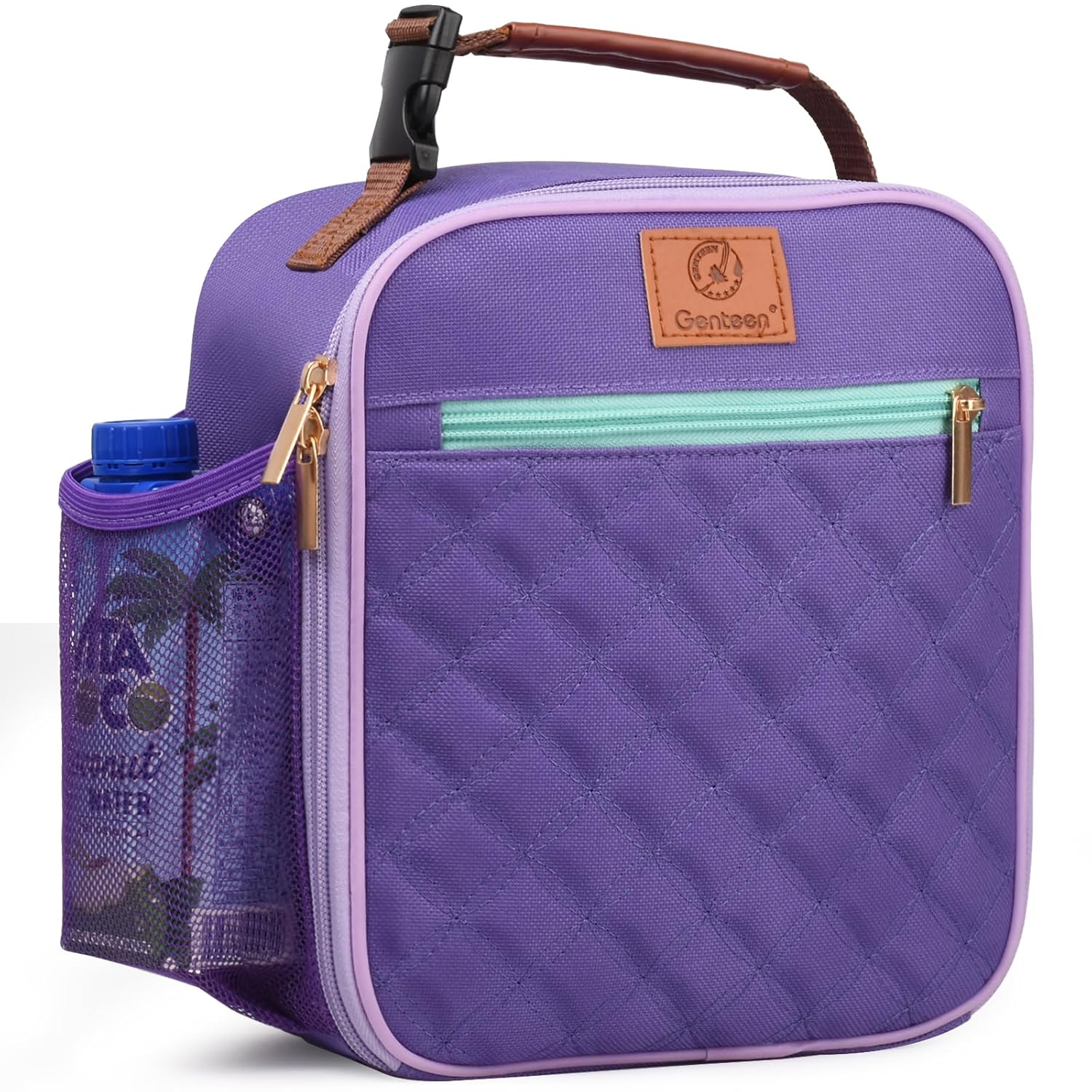 Genteen Kids Lunch Box Lunch bag for Kids Girls Teen Insulated Lunch Bag with Bottle Holder Small Lunch