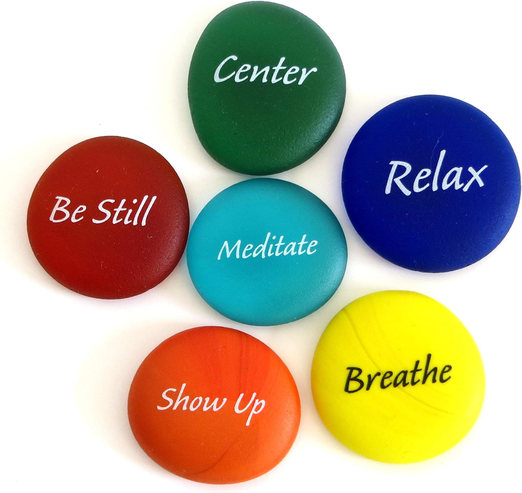 Lifeforce GlassConnection Stones III, Six Frosted Glass Stones for Meditators, Yogis, Spiritual Seekers Or Anyone Delving Deeper