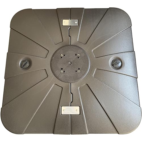 LKINBO Cantilever Patio Umbrella Base Stand Heavy Duty Patio Outdoor Umbrella Weighted Base Water&Sand Filled Offset Umbrella Base with Wheels