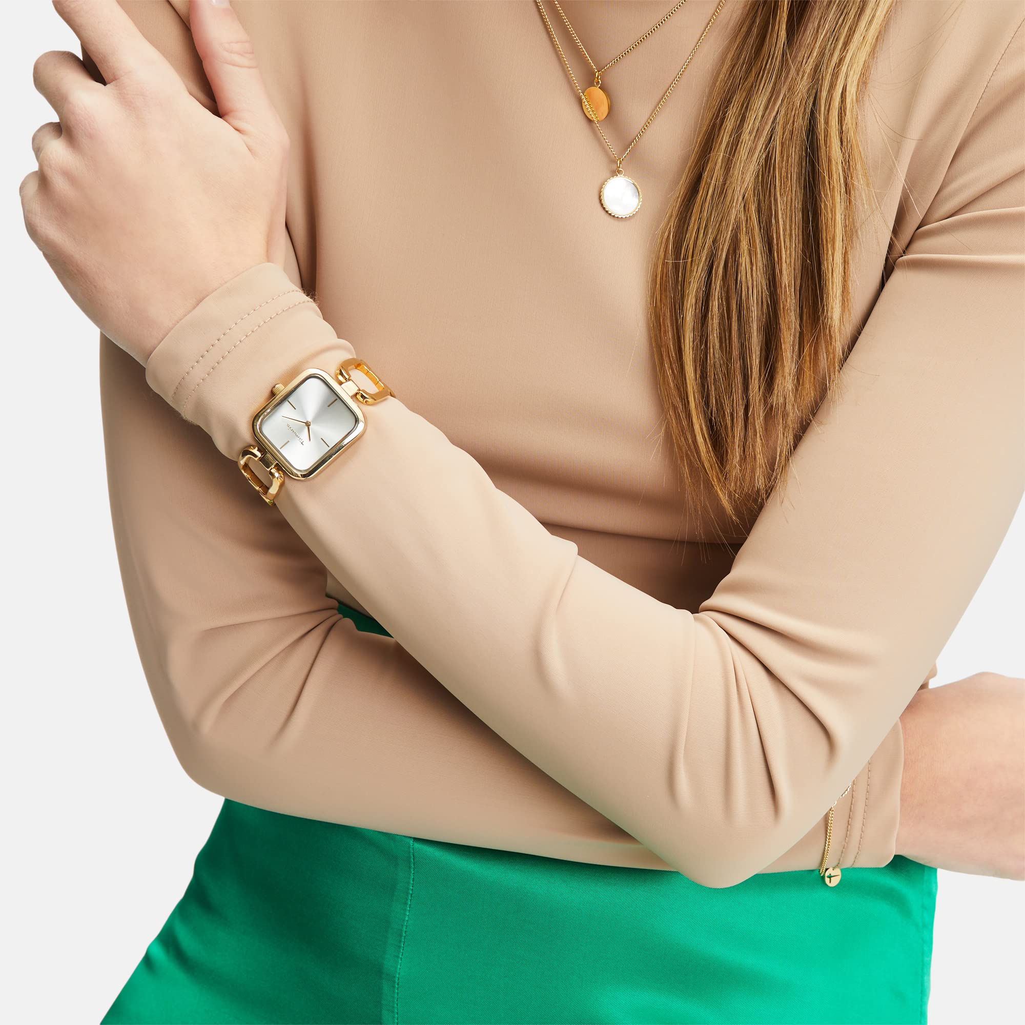 Tamaris Reloj de Mujer – Schmuckbanduhr para Mujer rund & eckig - Elegante Reloj de Pulsera con Schmuckband en Plata, Gold, Oro Rosa, Negro, Verde