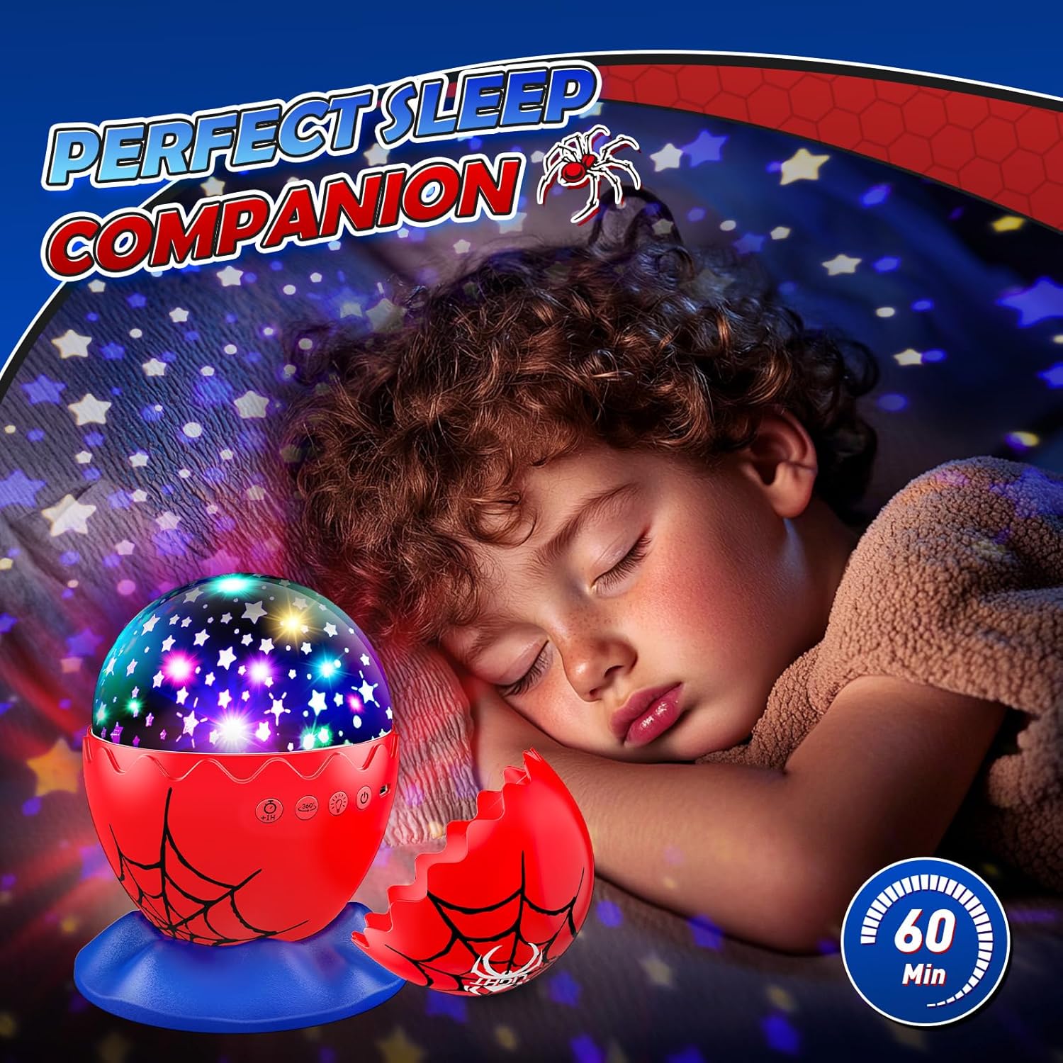 Night Light Projector for Kids: Night Lights Toys for 3-5 6 7 8 9 10 11 Year Old Boys, 2-in-1 Dinosaur & Star Projector for Kid 3-12, Night Lamp Christmas Birthday Gifts for Toddler - Image 4