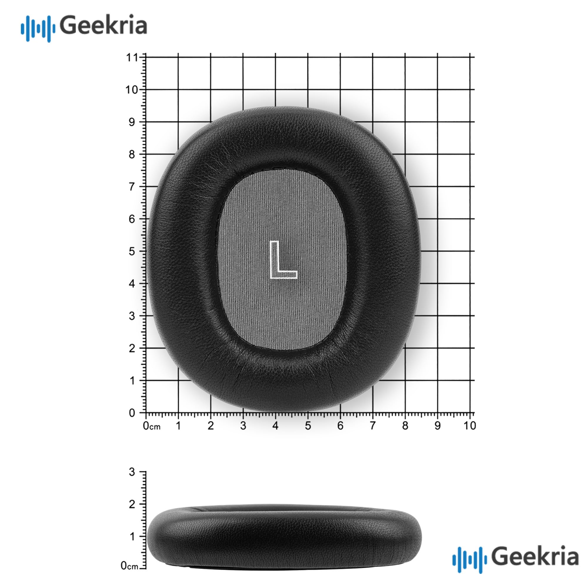 Geekria Elite Ersatz-Ohrpolster aus Schaffell für Bang & Olufsen Beoplay H95 Kopfhörer, Ohrpolster, Reparaturteile, Schwarz