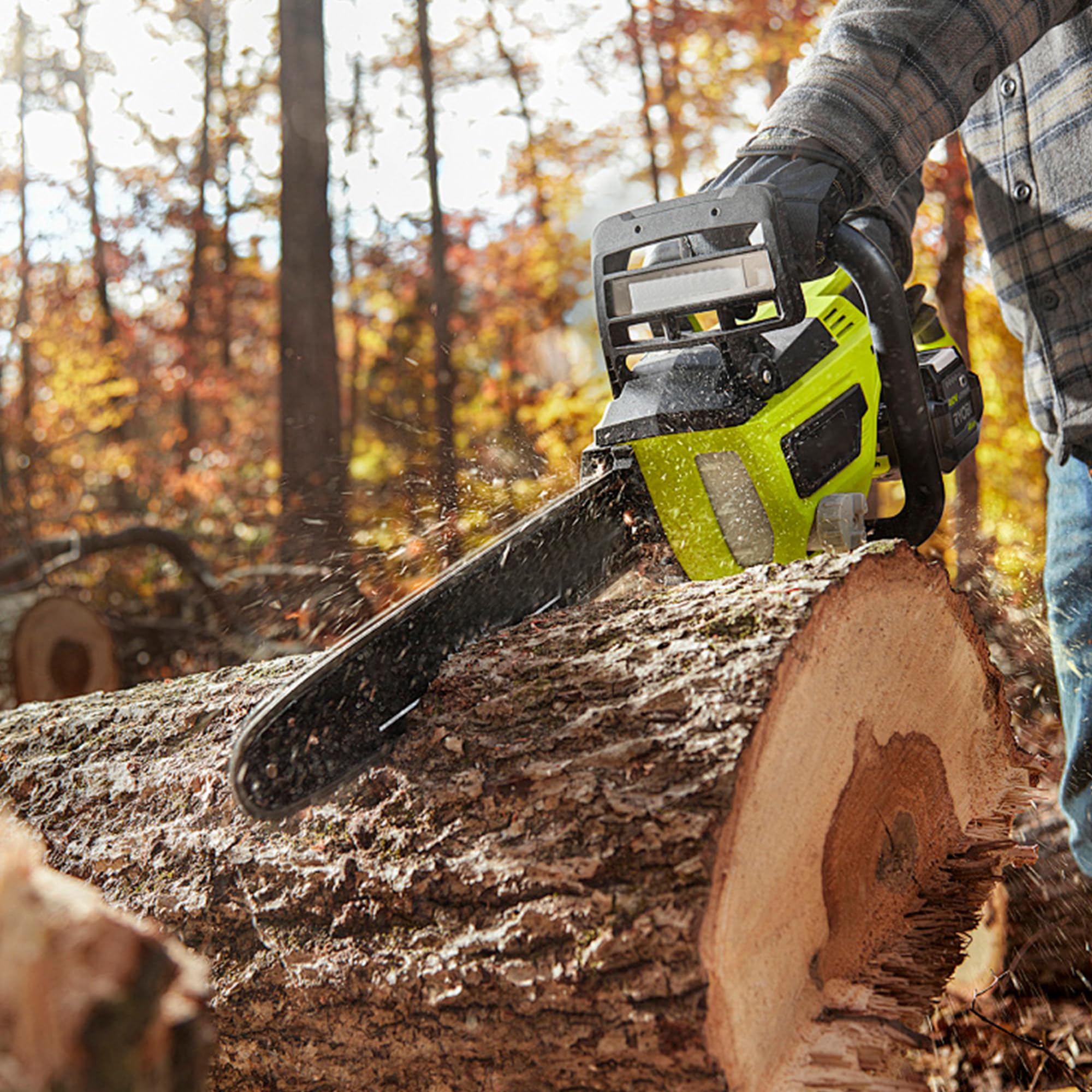 Cadena de motosierra de 18 pulgadas, paso LP de 0.325 pulgadas, calibre de 0.63 pulgadas, 68 eslabones de transmisión, paquete de 2 motosierras de repuesto para Echo, Husqvarna, STIHL, Makita