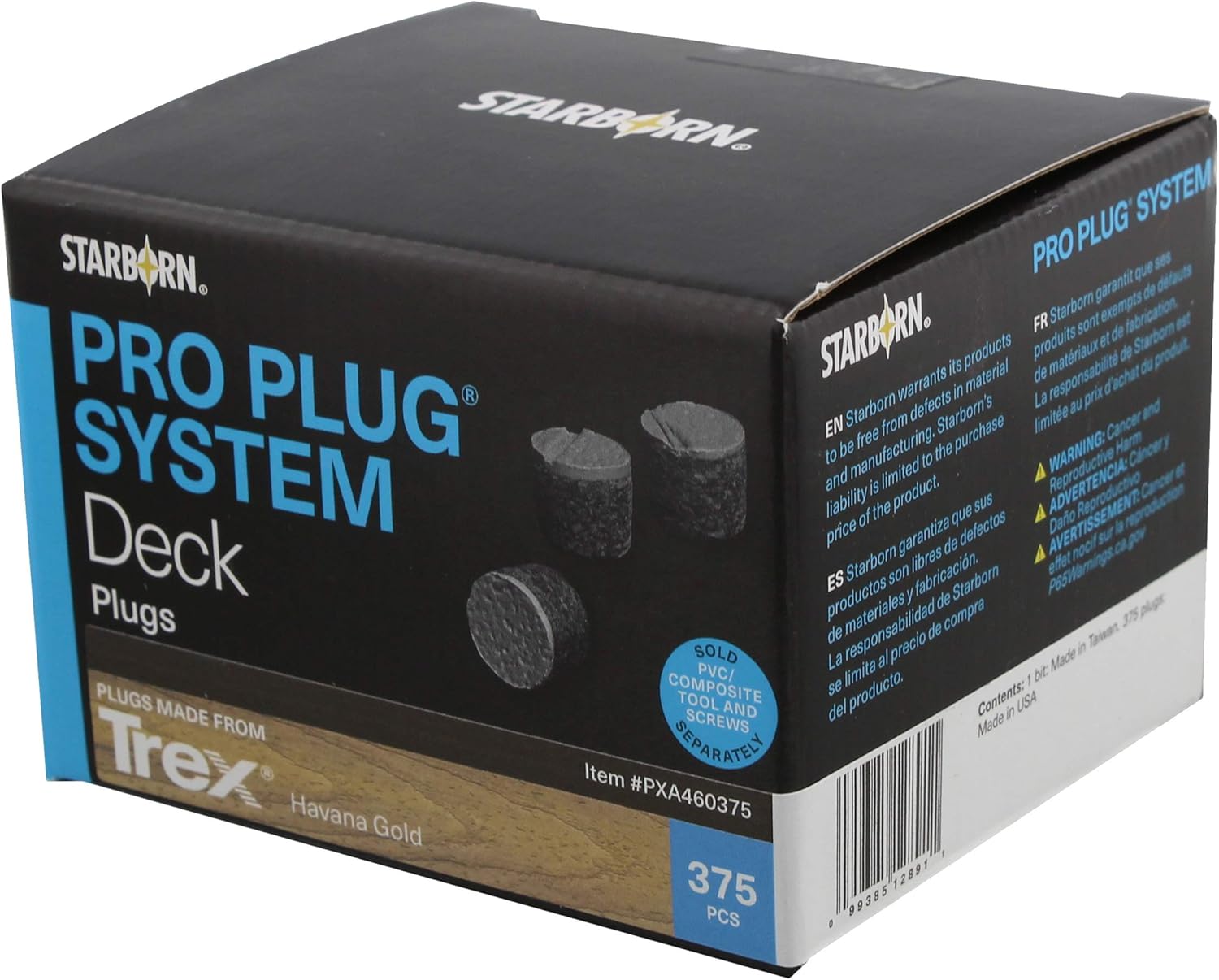 Starborn Industries Pro Plugs for Trex Decking - 375 Plugs - Trex Transcend Havana Gold (1)