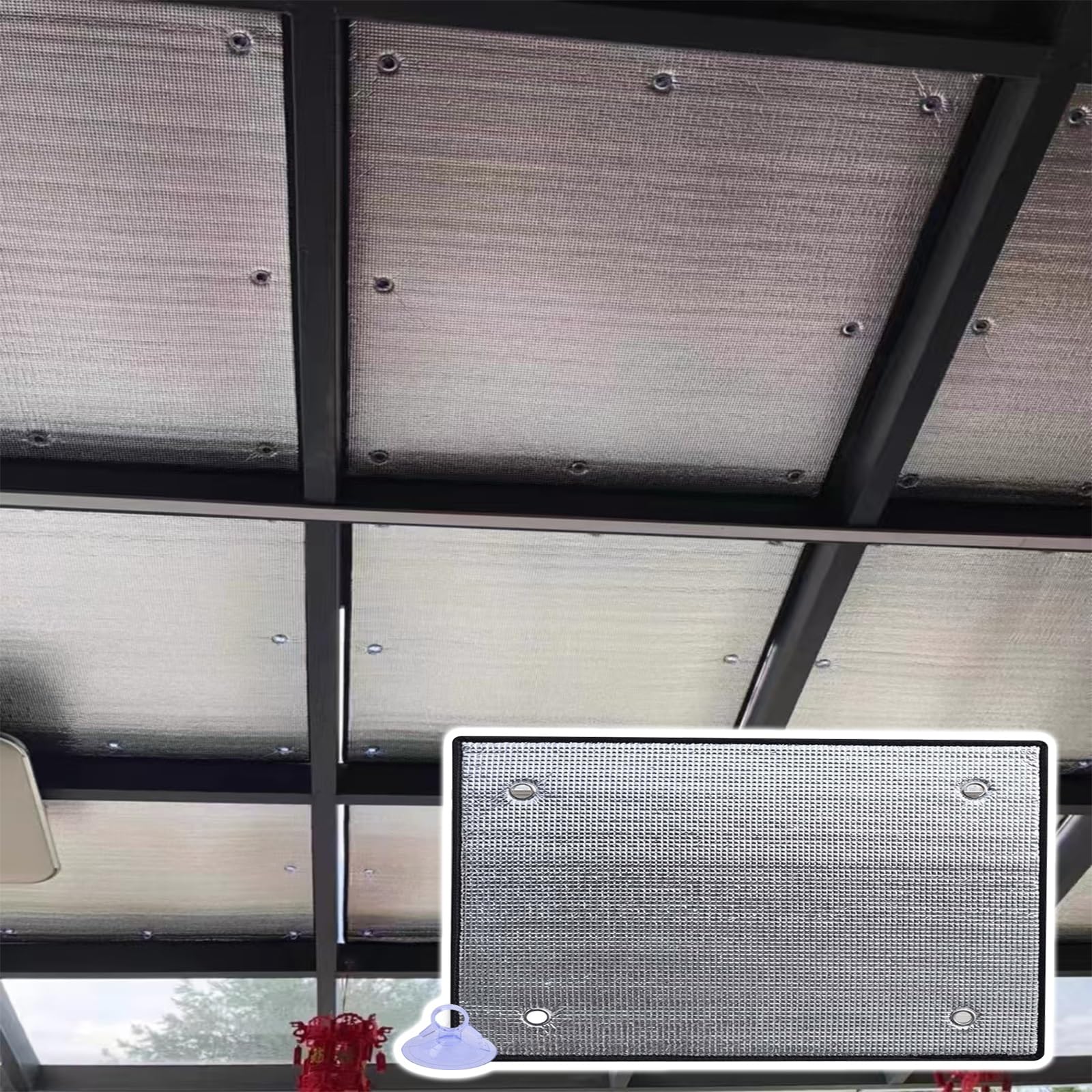 8mm Thick Blackout Window Film - Heat Blocking Protection for Homes, Cars, and Greenhouses(12x26in)