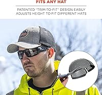 Vista 6 de Inserto universal de tapa de parachoques Ergodyne Skullerz 8945F(x) con ventilación extra, se ajusta a cualquier gorra de béisbol, carbón