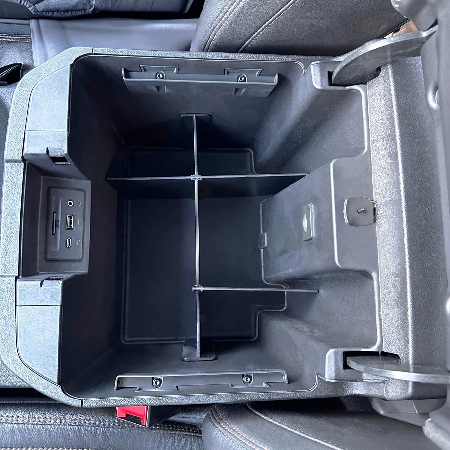 PIMCAR Center Console Organizer Dividers for 2019-2022 Chevy Silverado/GMC Sierra 1500, 2020-2023 Silverado/Sierra 2500HD 3500HD Armrest Divider Insert-Full Console w/Bucket Seats ONLY