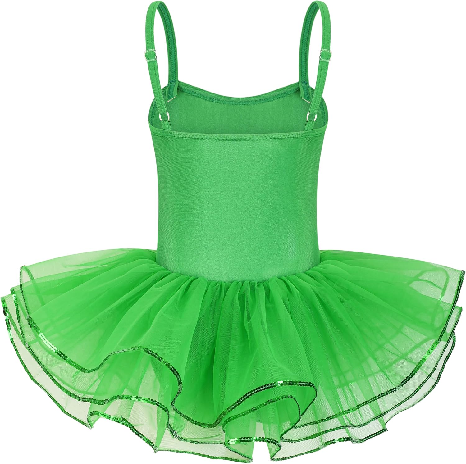 Enchanta Olivia Girls Sequin Leotard Dress Costumes with Sparkly Strap. Ballet Leotards Tutu Dress Ballerina Outfit Costume