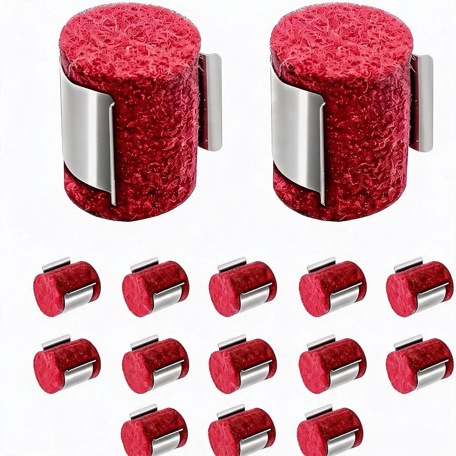 15-Piece MIG Welding Wire Cleaning Pad Set, Red Felt Pads for Wire Feeders, Professional Welding Accessories for Friction Reduction & Debris Removal
