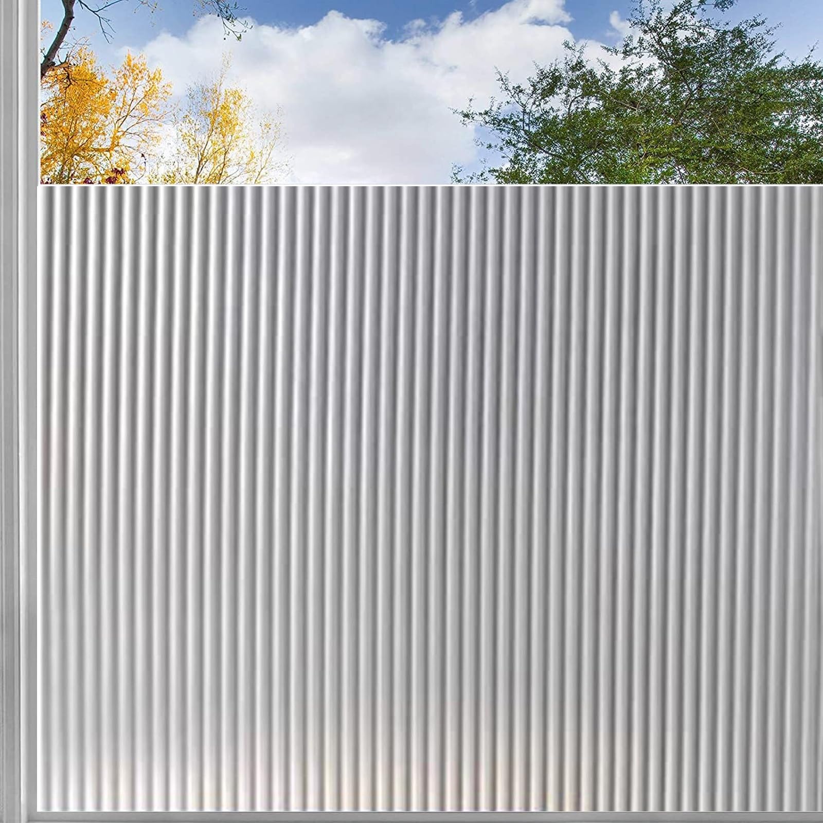Frosted Privacy Film for Glass Windows 140 x 100 cm(55 x 39inch) Opaque Anti UV Light Blocking Anti UV Window Frosting Film Anti-Uv Decorative Film for Office, Changhong 2 — image 1