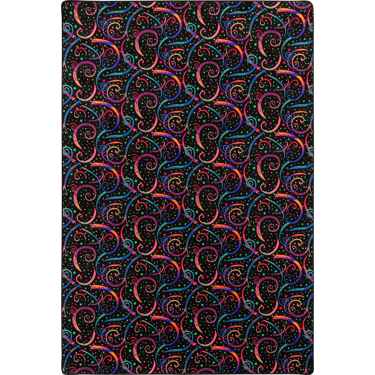 Joy Carpets Neon Lights Dynamo 4' x 6' Indoor Area Rug in Color Fluorescent