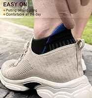 Vista 7 de KEMISANT Calcetines de correr para hombre, 6 pares, calcetines de compresión atléticos acolchados para hombres, soporte de compresión para caminar