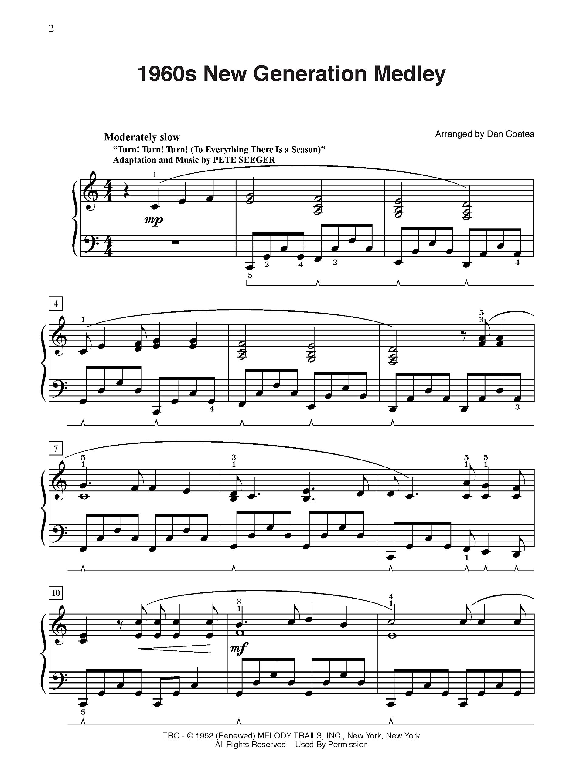 Medleys of Pop & Rock: Intermediate to Late Intermediate