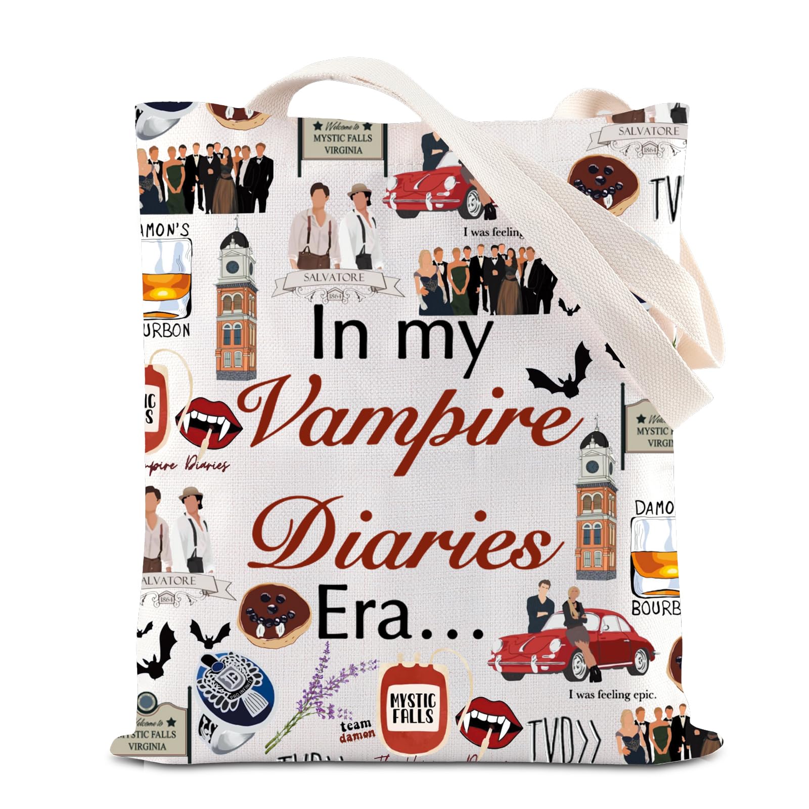 FOTAP Vampire Diaries Tote Bag - Vampire TV Show Merchandise - Adult Fans  Gift - Medium (17 cm x 21 1 cm) - Canvas - Reusable, Foldable - Vampire D  UK : Amazon.co.uk: Home \u0026 Kitchen