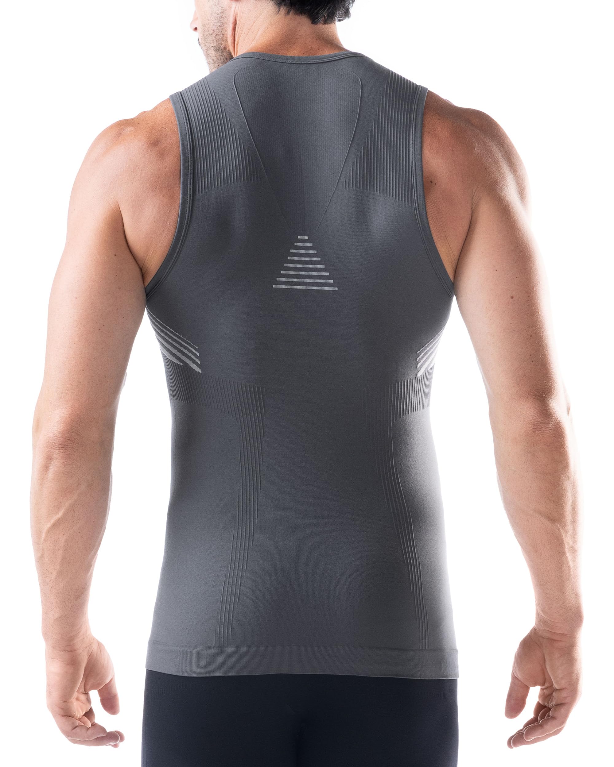 Iron-Ic - Camiseta de tirantes para hombre técnica ligera transpirable sin costuras de secado rápido, Baselayer Light para deportes de verano y uso diario - Art. 202005