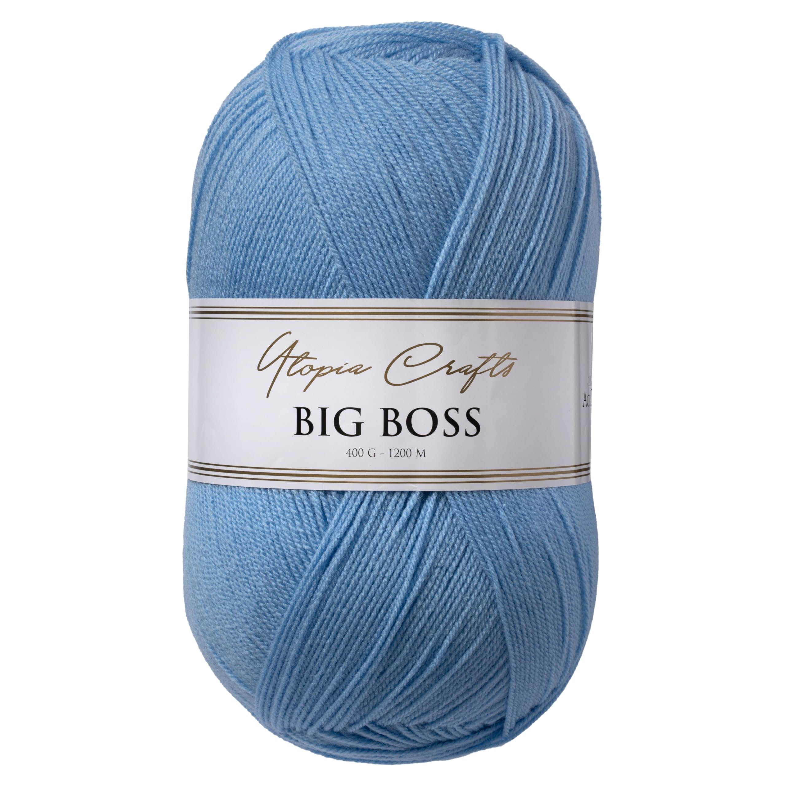 Utopia Crafts Big Boss 400g Knitting & Crochet Yarn 1200m (Cornflower Blue)