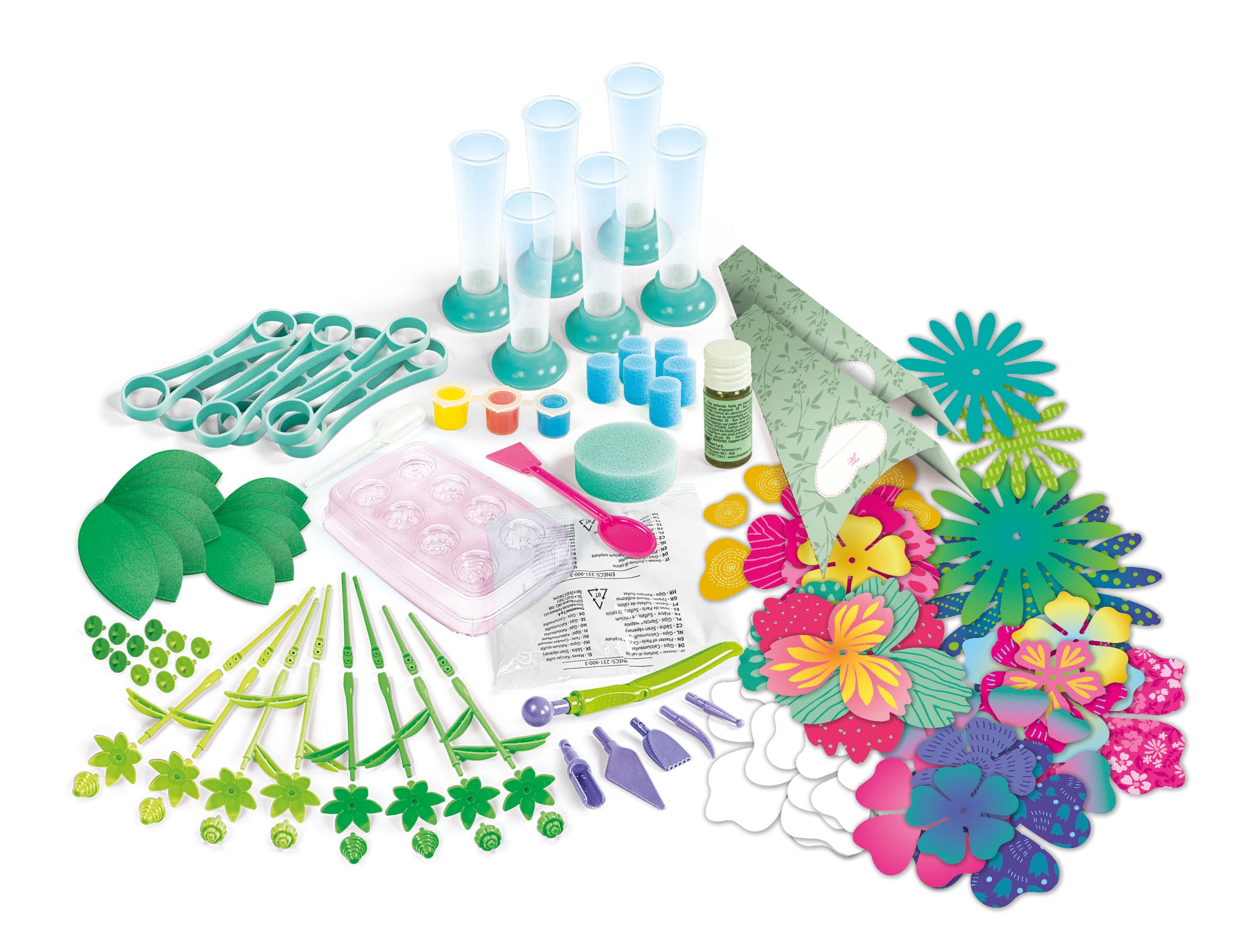 Clementoni - Coffret Kit créatif : Fleurs parfumées - 7 différentes Fleurs à créer - Inclus Outils + Parfums - Jeux Éducatif pour Enfant - Fabriqué en Italie - Dès 7 Ans