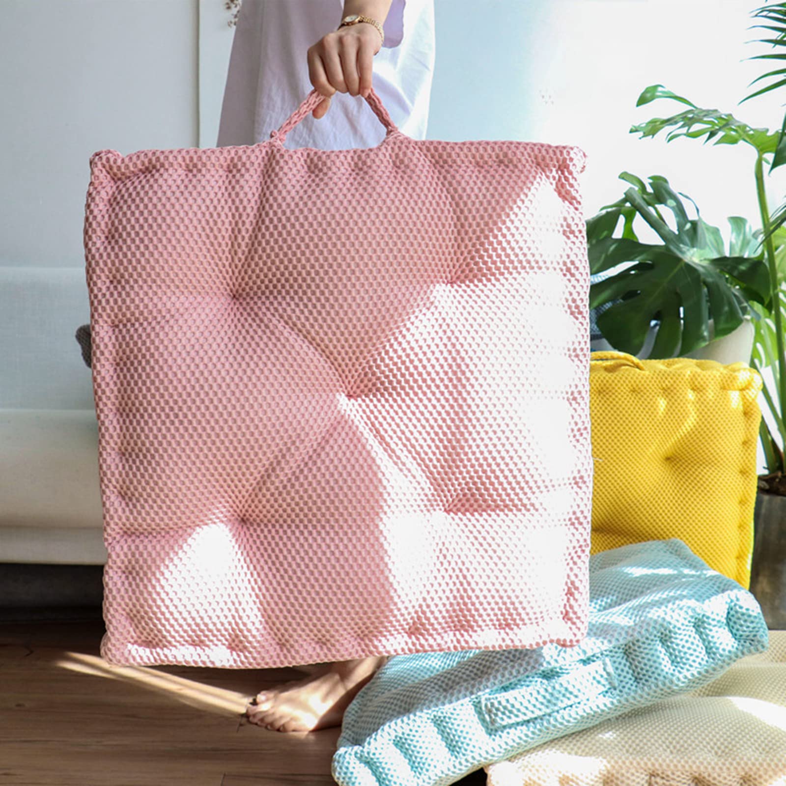 Cojín cuadrado verde oscuro para sofá, silla, suelo, grande, 45 x 45 cm, para el hogar, comedor, oficina, viajes, almohada cómoda y de apoyo