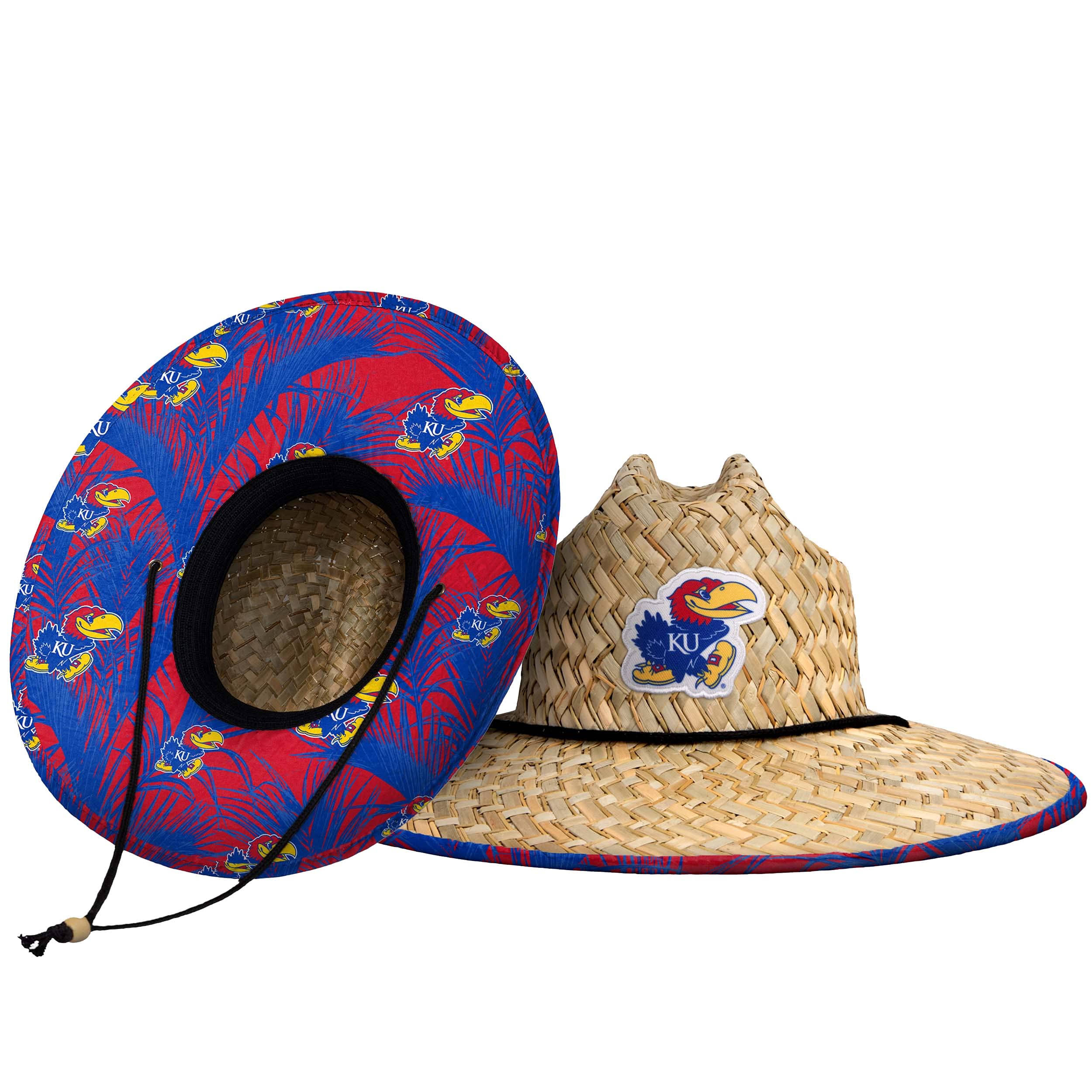 FOCO Men's NCAA College Team Logo Floral Straw Sun Hat