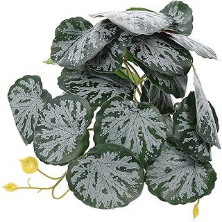 FONDOTIN Caixa De Escalada Para Animais De Estimação Paisagismo Planta Falsa Tigela De Vidro Terrário Réptil Decoração Escondida Plástico Planta Artificial Decoração Resina Planta Réptil