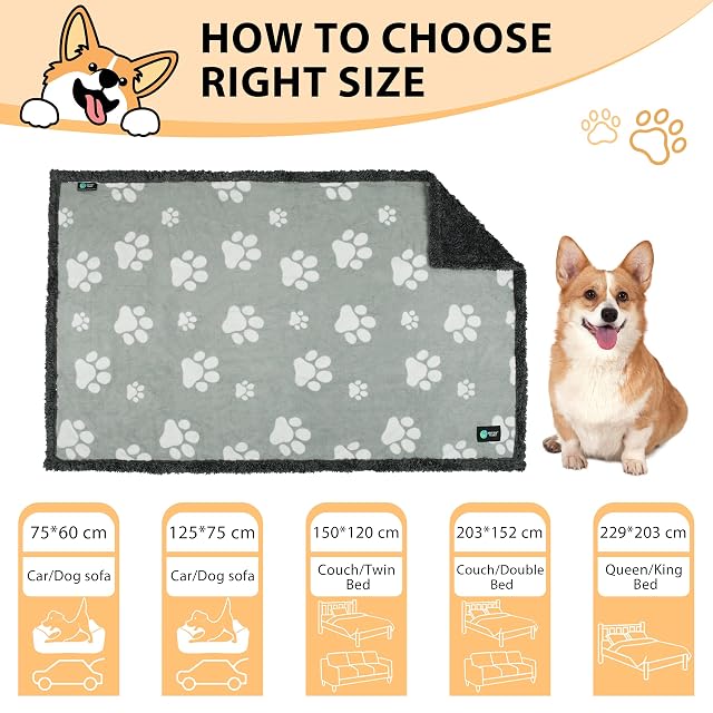 Foto 6 de 7 de Pawsee Manta impermeable para perros y gatos, lavable, manta impermeable para viajes, sofá de perros