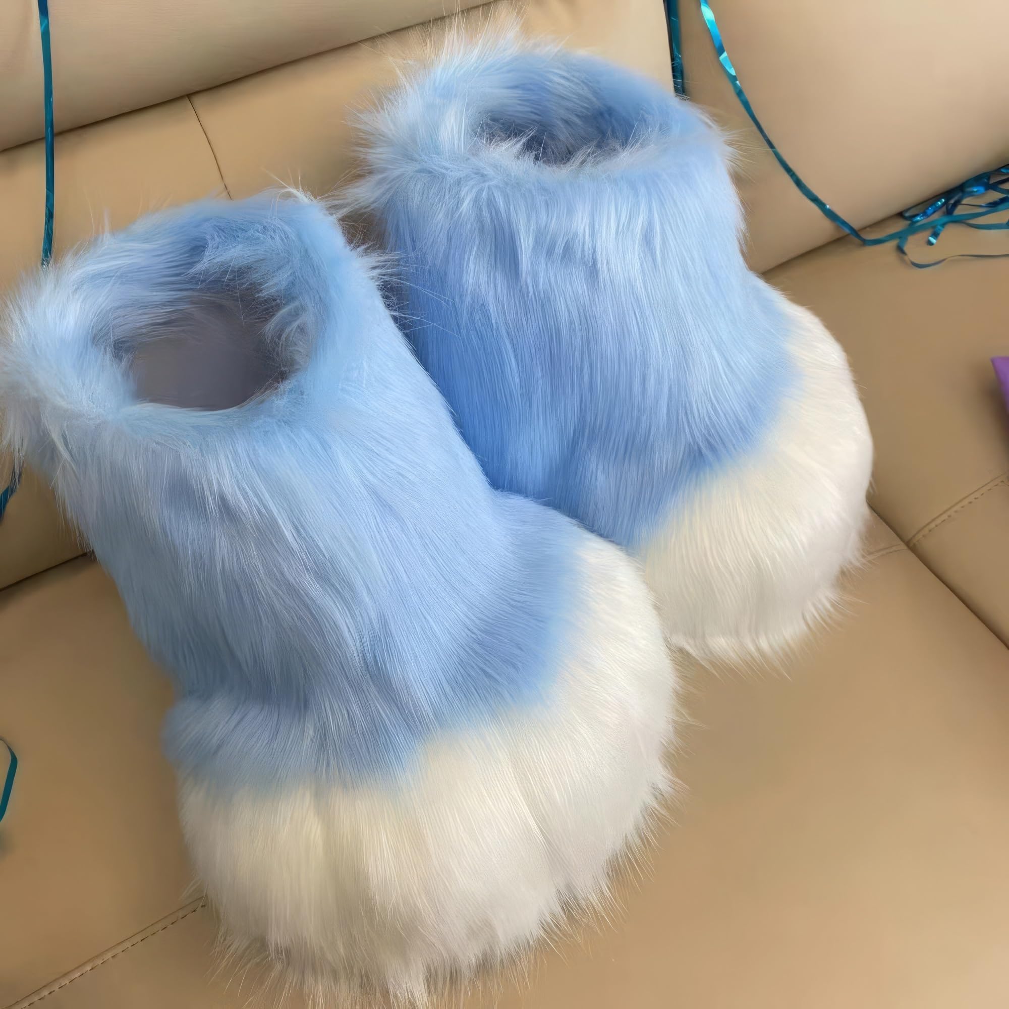 Scarpe pelose in pelliccia sintetica, scarpe for zampe di animali cosplay, pantofole in peluche, accessori di abbigliamento for adulti