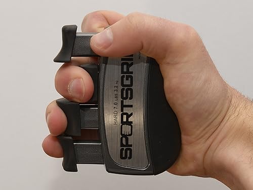 Miniatura 6 de Ejercitador de manos y dedos (duro, 7 libras/7.1 lbs), el mejor fortalecedor ergonómico de dedos para mejorar el agarre de todos los atletas