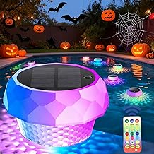 yowin IP68 Waterproof Outdoor Pool Lights Solar Floating Pool Lights with Remote Control, Solar Light for Swimming Pool RGBCW LED Accessories for Pond Aquarium Pond Garden Decoration