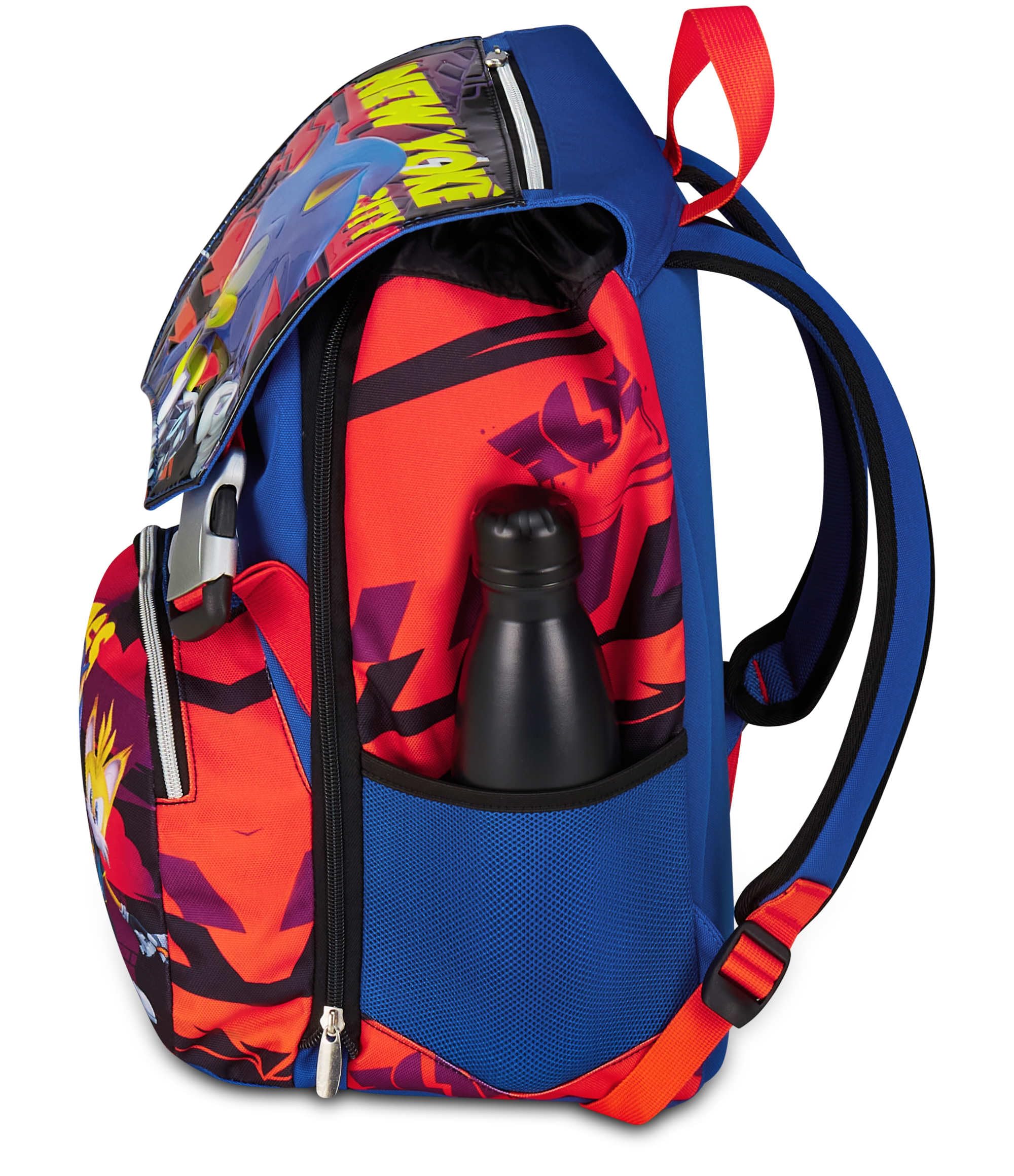 Seven Sonic Zaino Doppio Scomparto Estensibile, Blu, Maxi Capienza, Schienale Preformato, Bambino, Scuola Elementare