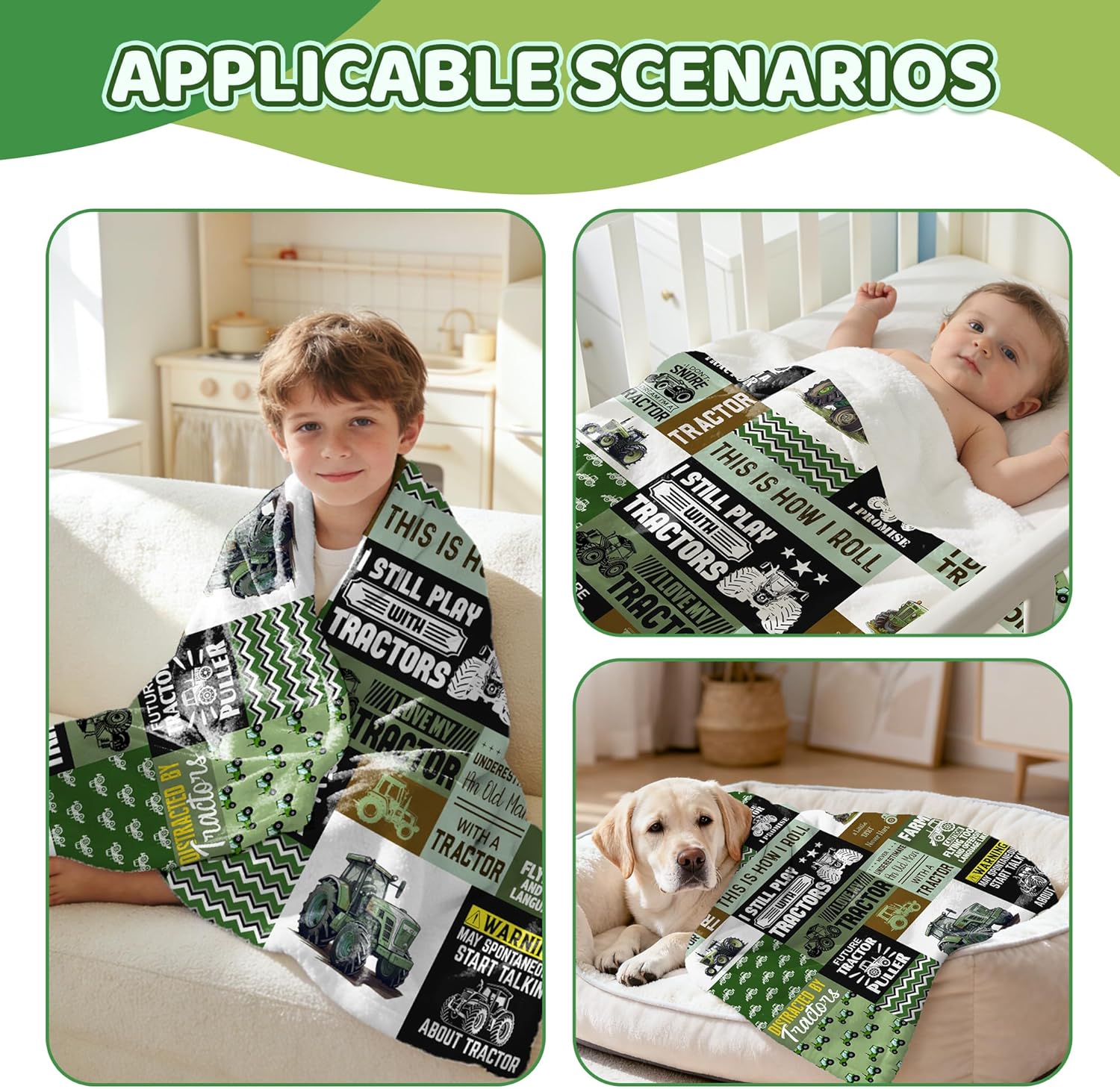 Tractor Blanket Farm Harvester Blankets,Tractor Throw Blanket Gifts for Girls Boys,Ultral Soft Warm Lightweight Car Blanket for Boys Room Decor Bed Sofa,50"x60"for Teens - Image 7