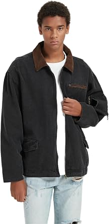 CLOAKA Bomber Jacket for Men Fall Spring Washed Streetwear Oversized Vintage Casual Stylish Cotton Lightweight with Zip Up