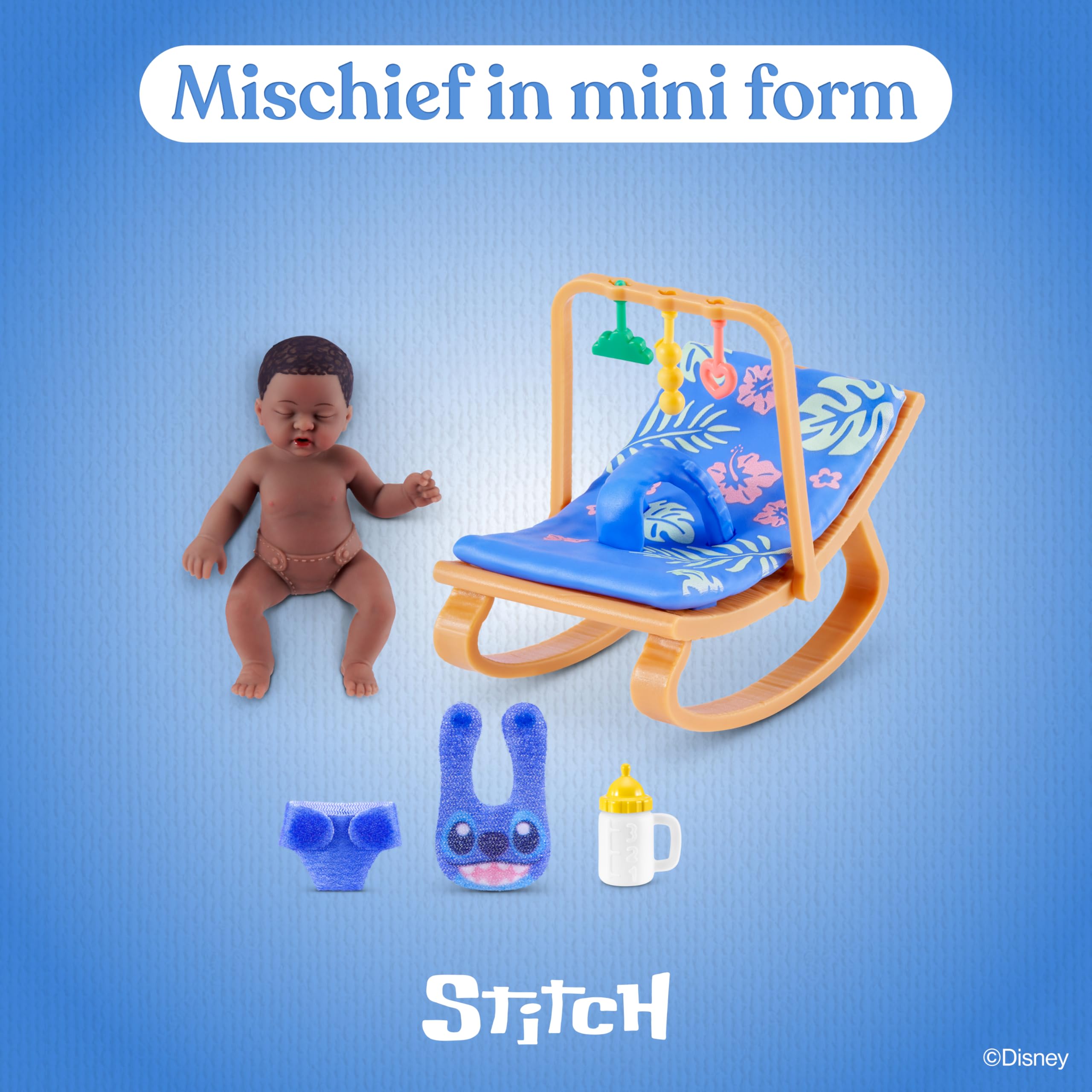 My Mini Baby Disney Series 1 2 Pack de ZURU – Muñeca Bebé Disney Coleccionable en Cápsula Misteriosa con Accesorios, Juguete Miniatura Realista para Niñas de 3+ Años