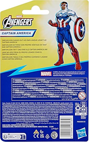 Miniatura 5 de Marvel Epic Hero Series - Figura de acción del Capitán América, 4 pulgadas, juguetes de superhéroes de los Vengadores para niños a partir de 4 años