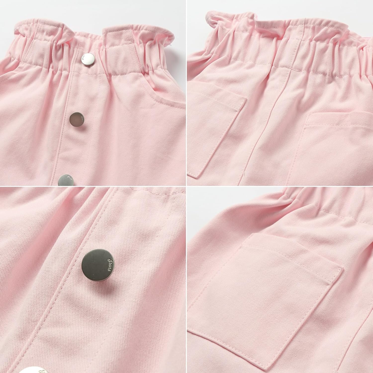 Mud Kingdom Girls Denim Skirt Ruffle Elastic Waist A-Lined Mini Built-in Skorts Summer - Image 3