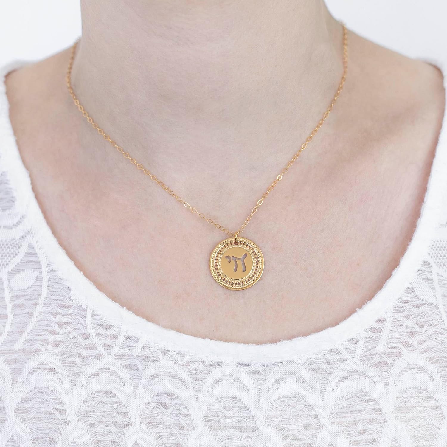 Gold Chai Necklace for Women – Handmade Hebrew “Life” Pendant – Jewish Faith Jewelry – Israel-Inspired Gift for Mom