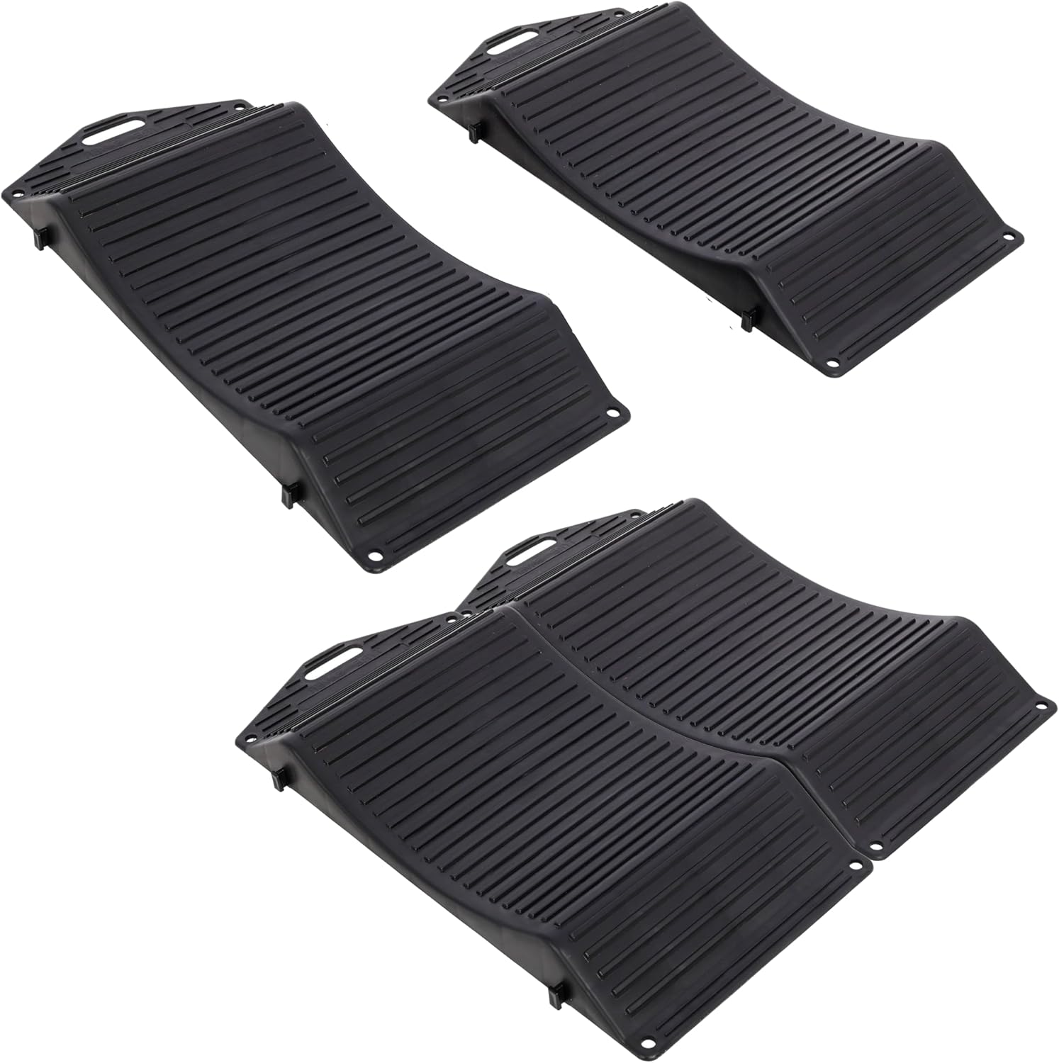 4 Pack Tire Saver Ramps for Car Storage, Anti-Slip Tire Cradle Ramp Prevent Flat Spots, Heavy Duty Hard Plastic Wheel Ramp for Cars, SUVs, Trucks, RVs, Campers, Trailers & Motorhomes
