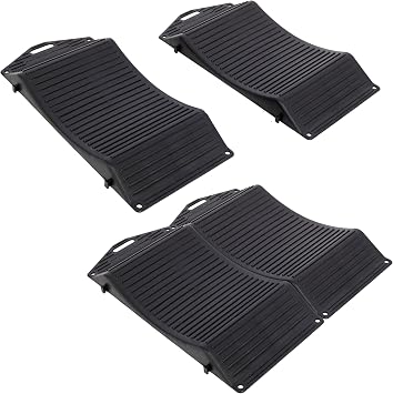 4 Pack Tire Saver Ramps for Car Storage, Anti-Slip Tire Cradle Ramp Prevent Flat Spots, Heavy Duty Hard Plastic Wheel Ramp for Cars, SUVs, Trucks, RVs, Campers, Trailers & Motorhomes