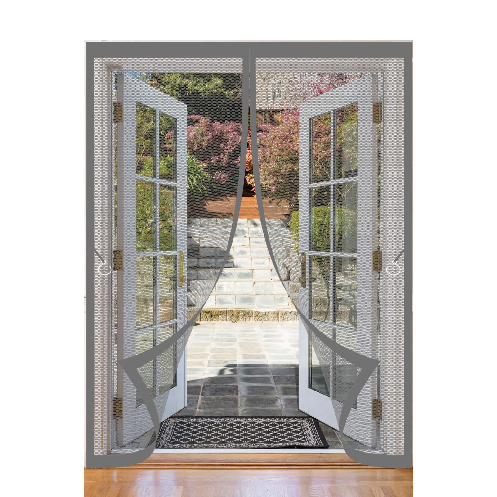 Moustiquaire baie vitrée anti insecte magnétique 99x226 cm pour porte de cave