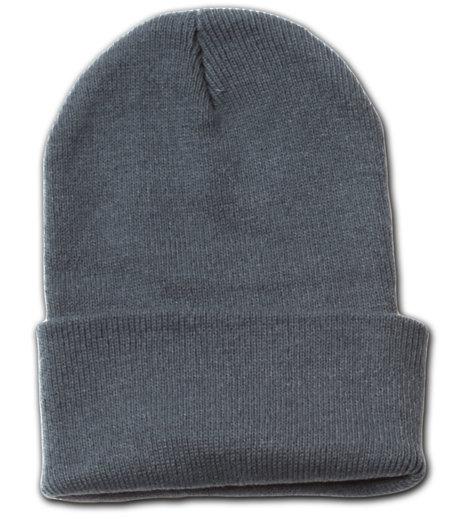 Blank Winter Long Beanie Cap , Heather Grey