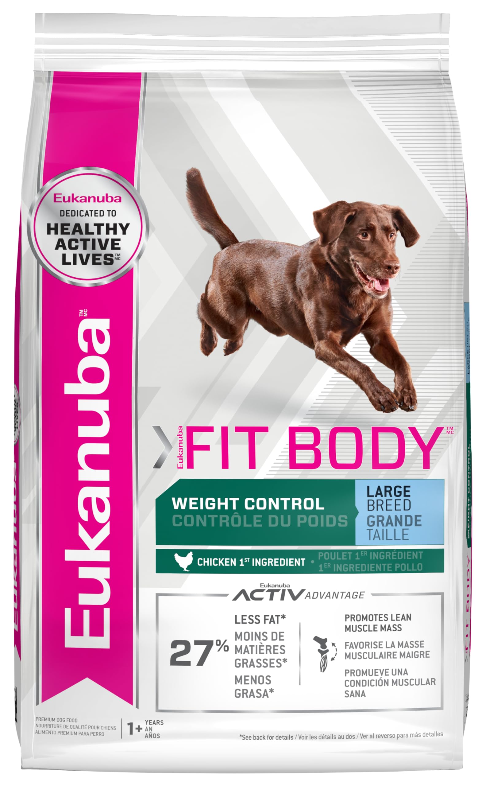 Fit Body Weight Control Large Breed Dry Dog Food, 15 lb