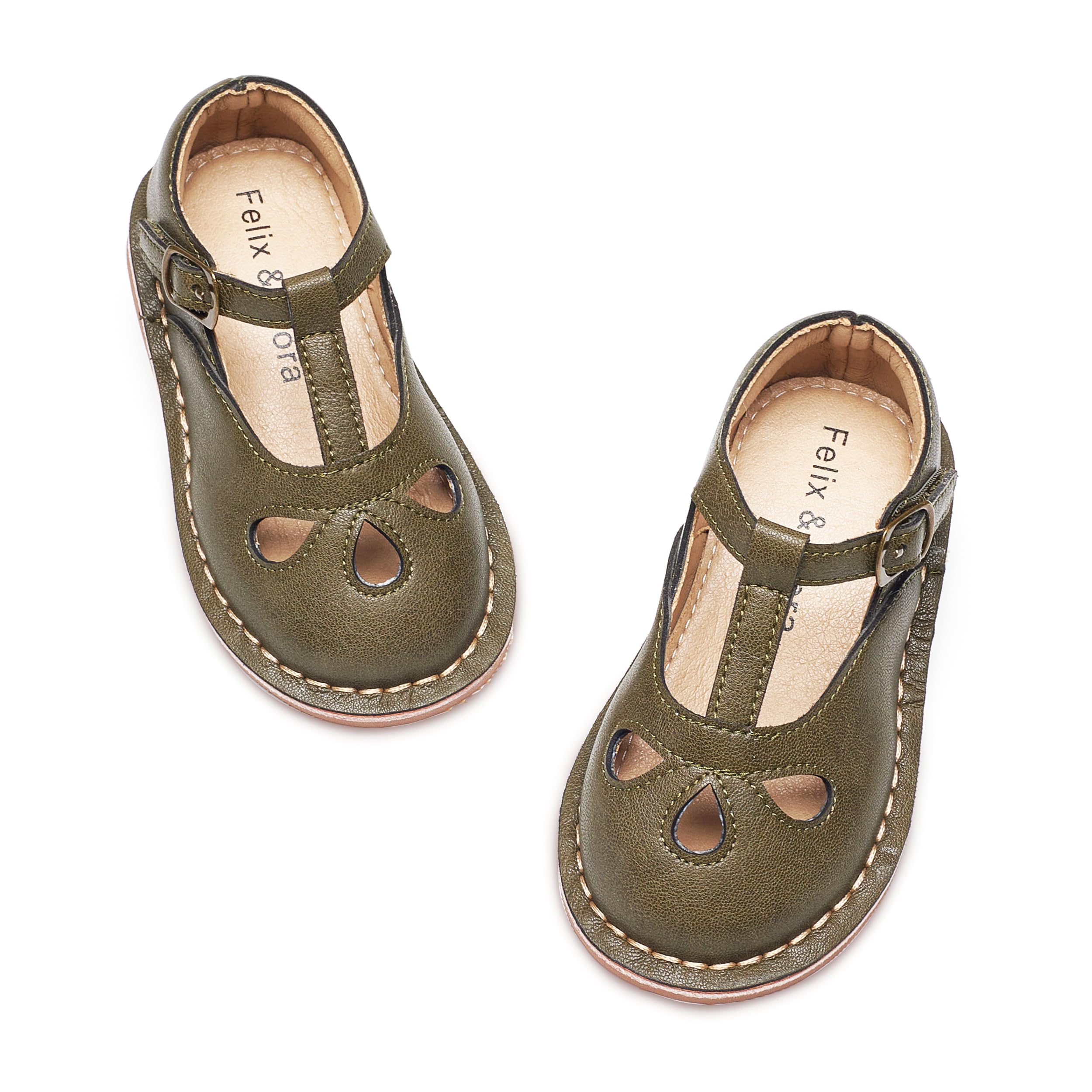 Felix &amp; Flora Toddler Little Girl Princess Dress Shoes-Mary Jane Flats for Girl Party School Shoes