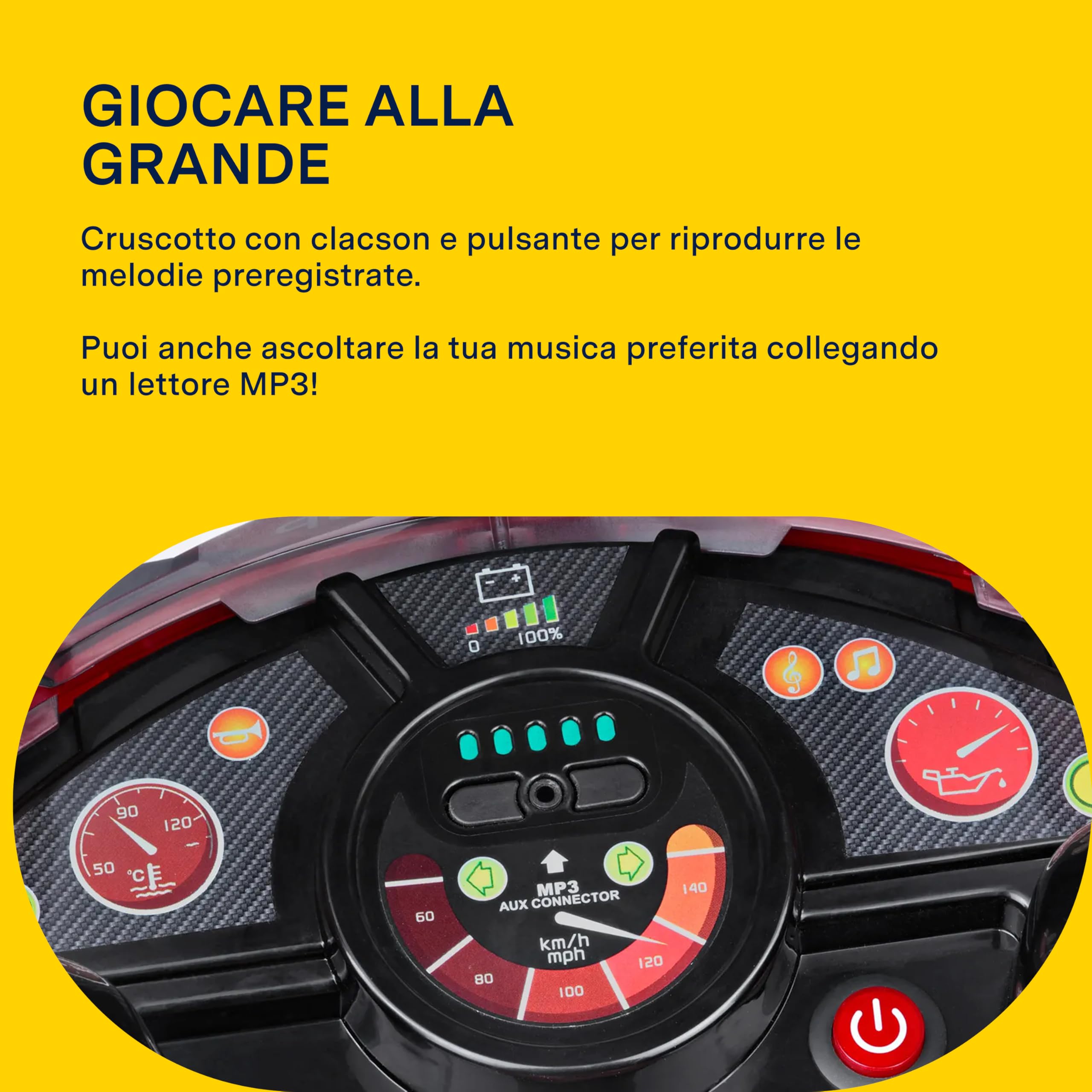 PEG Ducati Desmosedici EVO Moto Elettrica per Bambini 2+, con Luci, Suoni e Clacson, Acceleratore a Pedale, Batteria Ricaricabile 6V