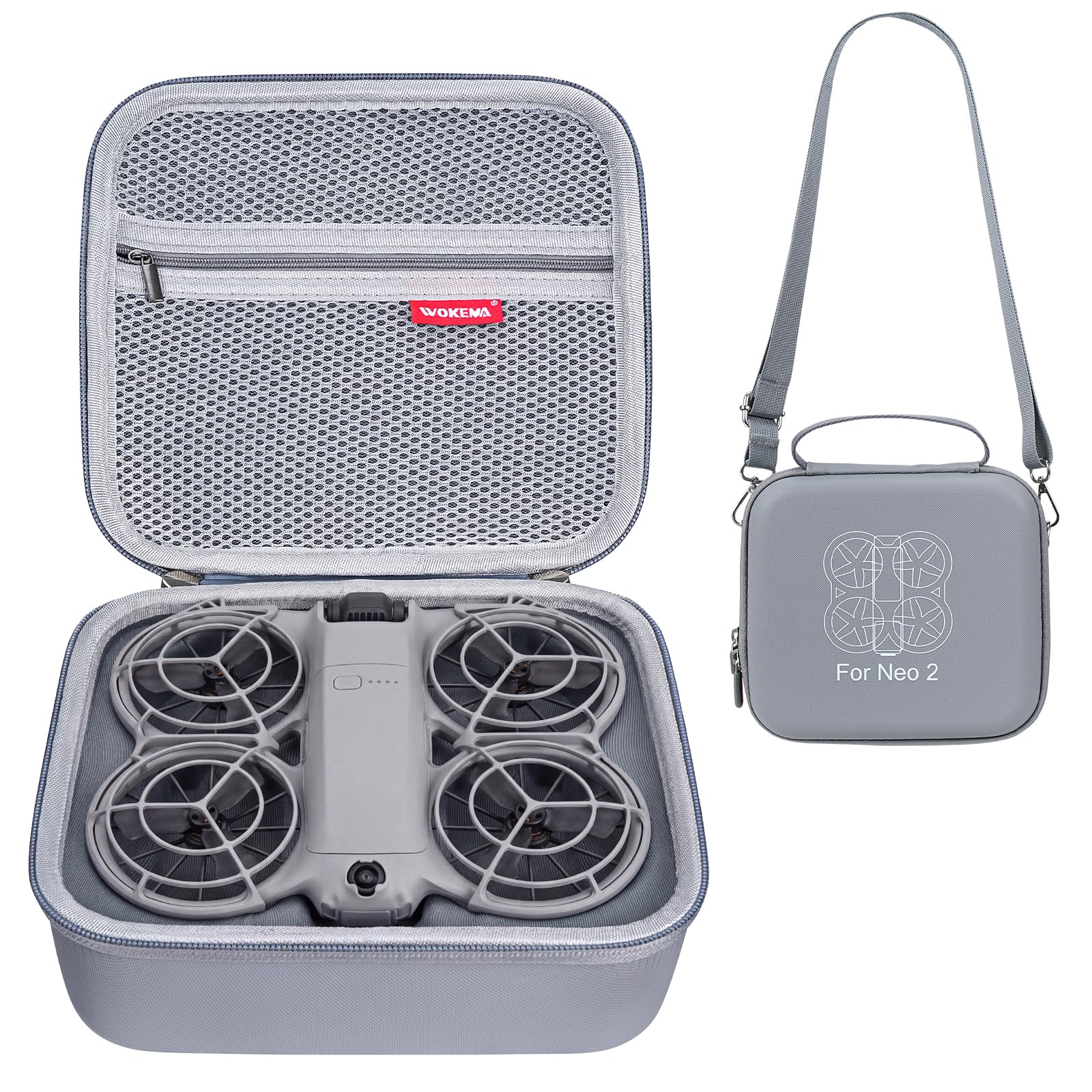 Borsa porta drone per DJI Neo 2, custodia rigida impermeabile per DJI Neo 2, borsa da viaggio in PU portatile e compatta con tracolla