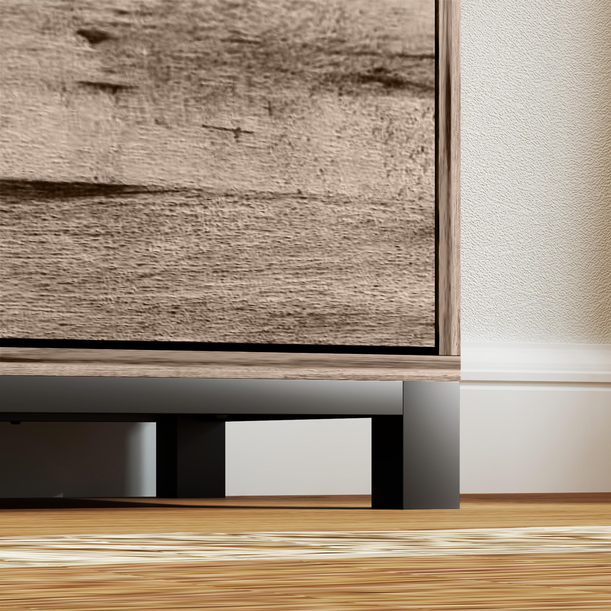 HOMCOM Mobile Soggiorno Madia, 3 Armadietti, 120x36.5x70 cm, Marrone | Credenza Soggiorno, Cassetto, Ripiani Regolabili, Gambe in Acciaio in Stile Industriale, Sala da Pranzo, Cucina